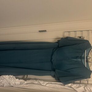 SHEIN 2XL Teal Short-Sleeve Midi Dress